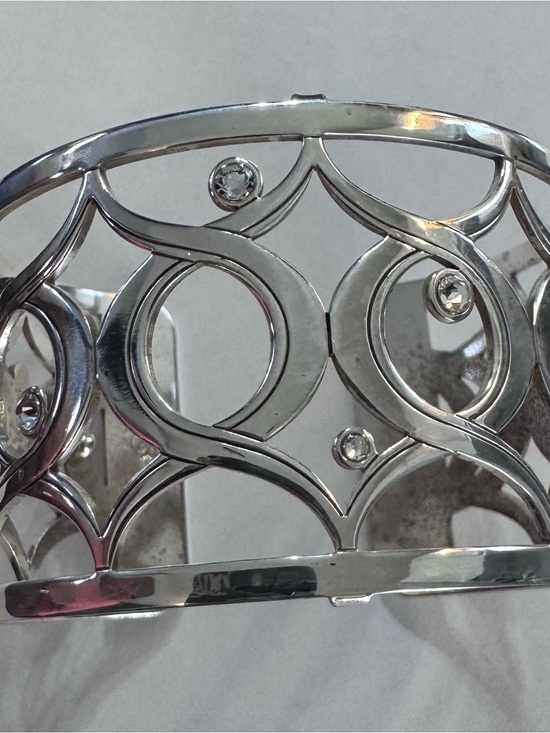 Brighton Jewelry - BRIGHTON Silver Decorative Cutout Cuff Bracelet - Women Accessories